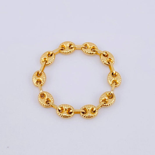 Anillo Gc Diamantado 1.25gr / T13 1/4 - T13 1/2 / 4mm Oro Amarillo 18K
