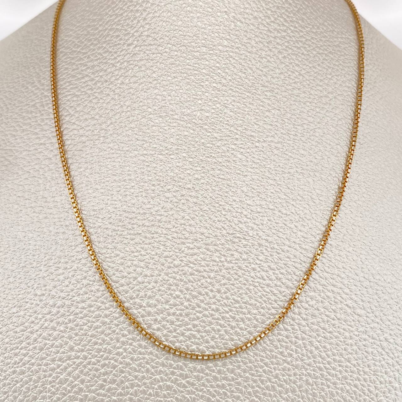 Cadena Veneciana 6.4gr / 60cm / 1mm Dos Oros  Amarillo Blanco +3 18K %