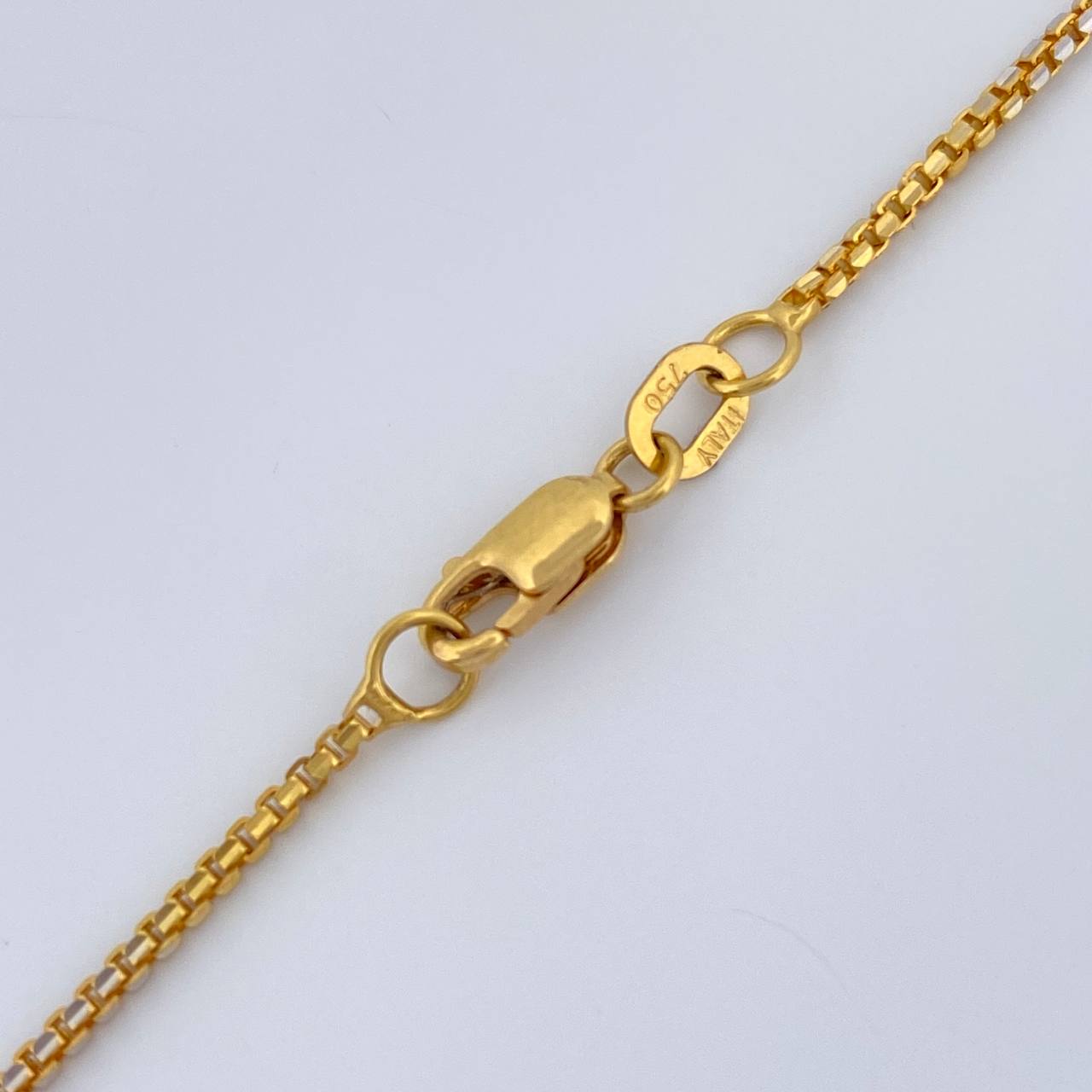 Cadena Veneciana 6.4gr / 60cm / 1mm Dos Oros  Amarillo Blanco +3 18K %