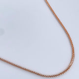 Cadena Franco 5.45gr / 60cm / 1.6mm Dos Oros Blanco Rosa +3 18K %