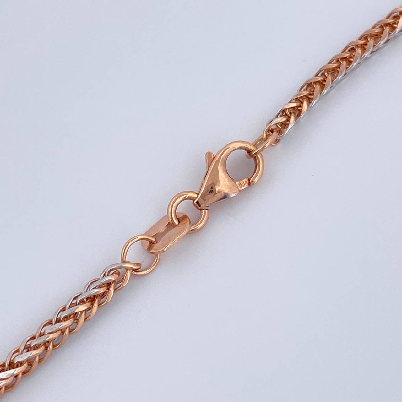 Cadena Franco 5.45gr / 60cm / 1.6mm Dos Oros Blanco Rosa +3 18K %