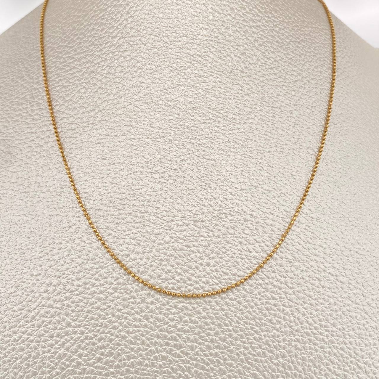 Cadena Militar 2.55gr / 60.5cm / 0.7mm Oro Amarillo +3 18K %