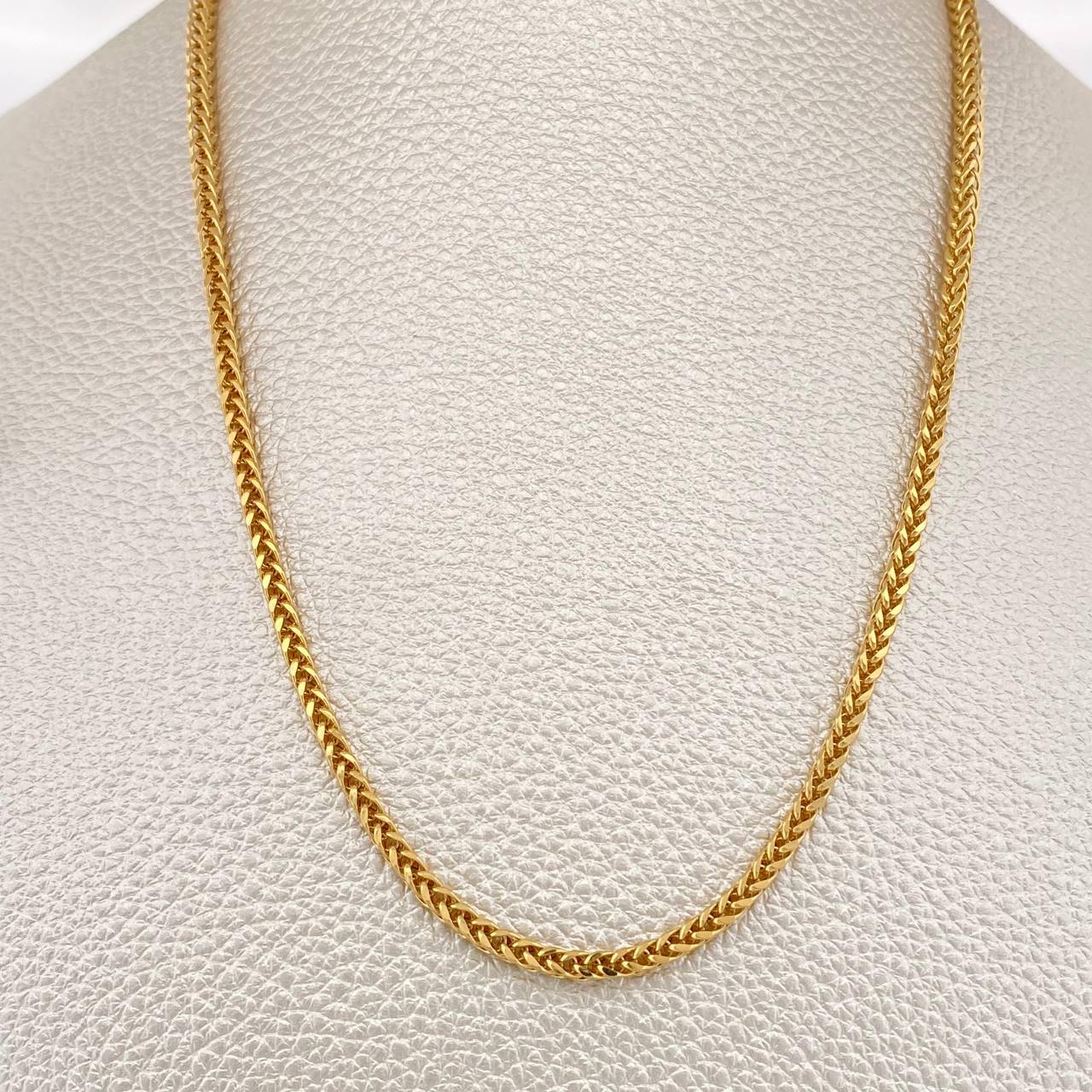 Cadena Franco 8.85gr / 59.6cm / 2.3mm Dos Oros Amarillo Blanco +3 18K %