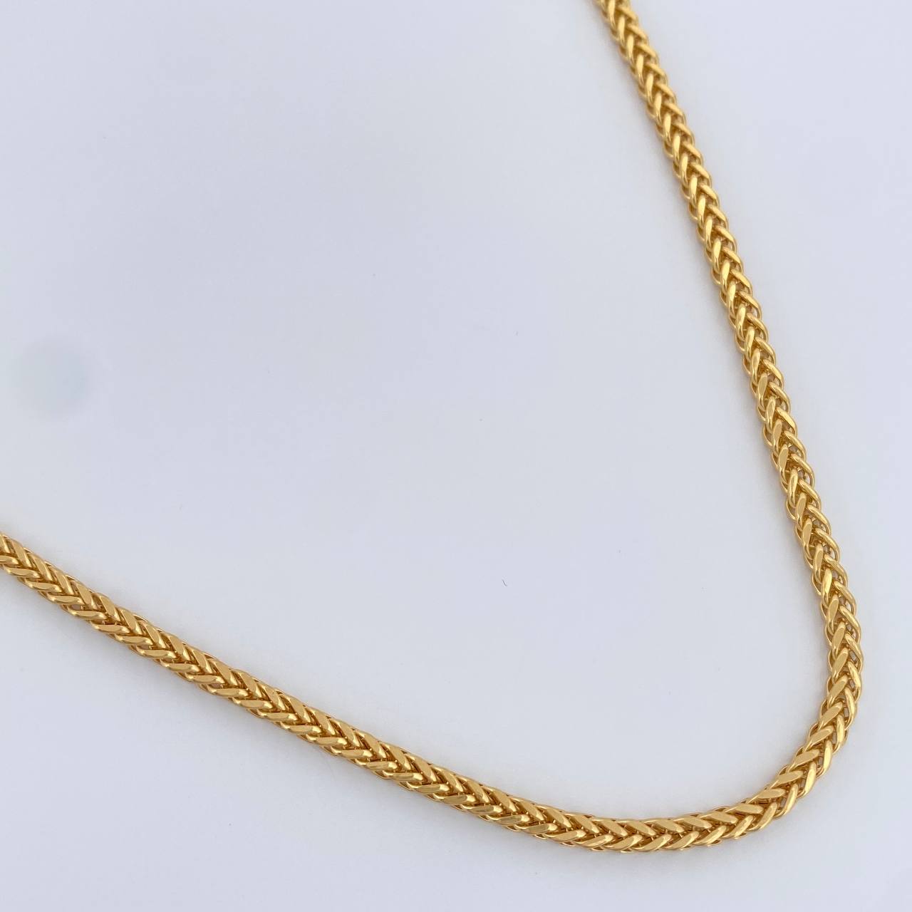 Cadena Franco 8.85gr / 59.6cm / 2.3mm Dos Oros Amarillo Blanco +3 18K %