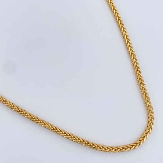 Cadena Franco 8.85gr / 59.6cm / 2.3mm Dos Oros Amarillo Blanco +3 18K %