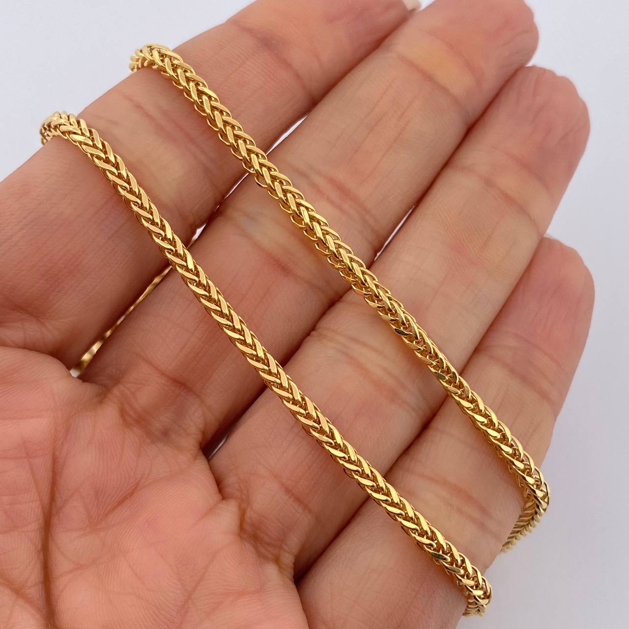 Cadena Franco 8.85gr / 59.6cm / 2.3mm Dos Oros Amarillo Blanco +3 18K %