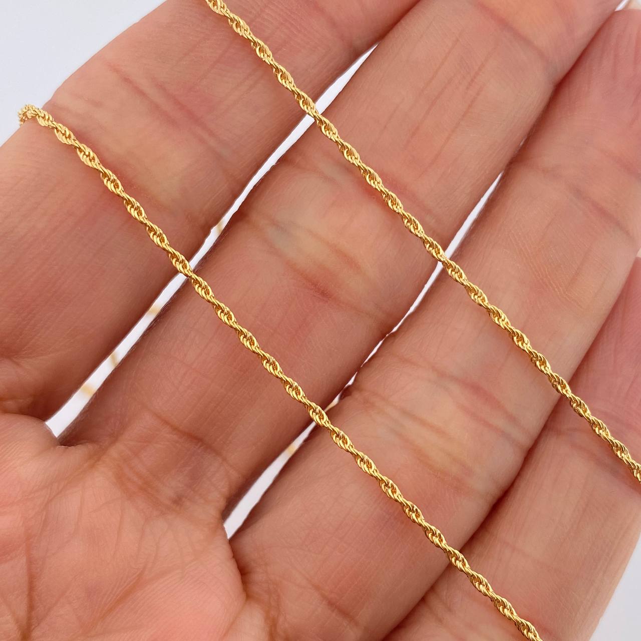 Cadena Lazo 1.1gr / 60cm / 1mm Oro Amarillo +3 18K %