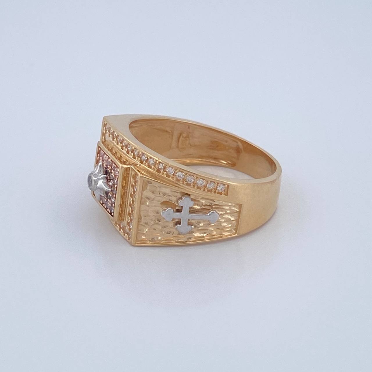 Anillo Estrella Cardinal 8.25gr / T10 / Tres Oros 18K %