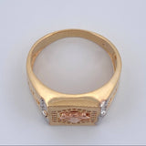 Anillo Ancla 6.8gr / T9 3/4 / Dos Oros Amarillo Blanco 18K %