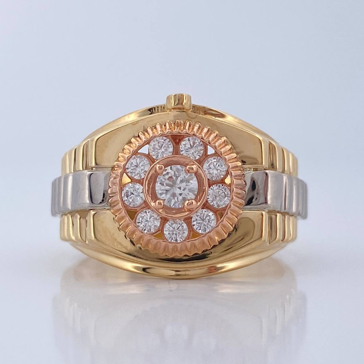 Anillo Cronotempo 6.75gr / T9 1/2 / Tres Oros 18K %