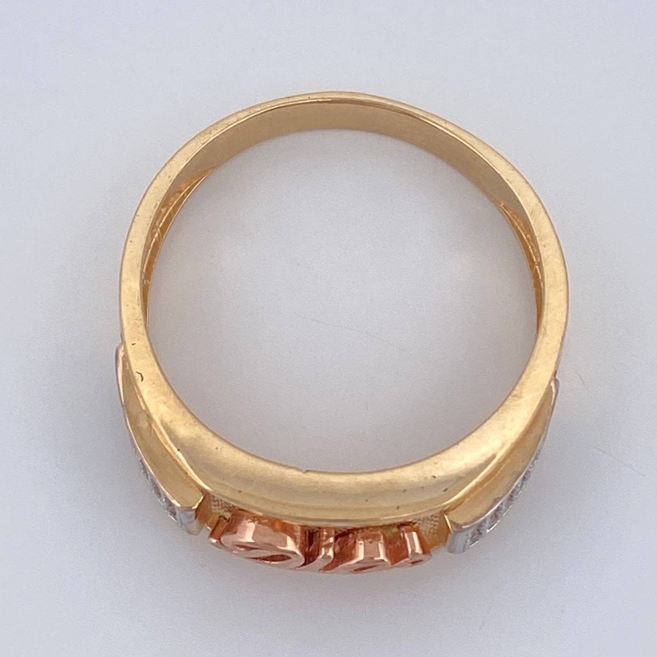 Anillo Dios 5.55gr / T10 / Tres Oros 18K %