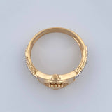 Anillo Correa Corona 3.45gr / T6 / Dos Oros Amarillo Blanco 18K %