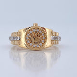 Anillo Correa Corona 3.45gr / T6 / Dos Oros Amarillo Blanco 18K %