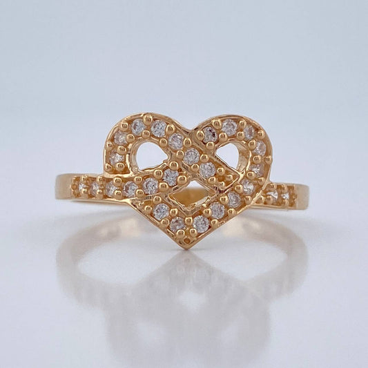 Anillo Corazon 2.6gr / T7 1/4 / Oro Amarillo 18K %