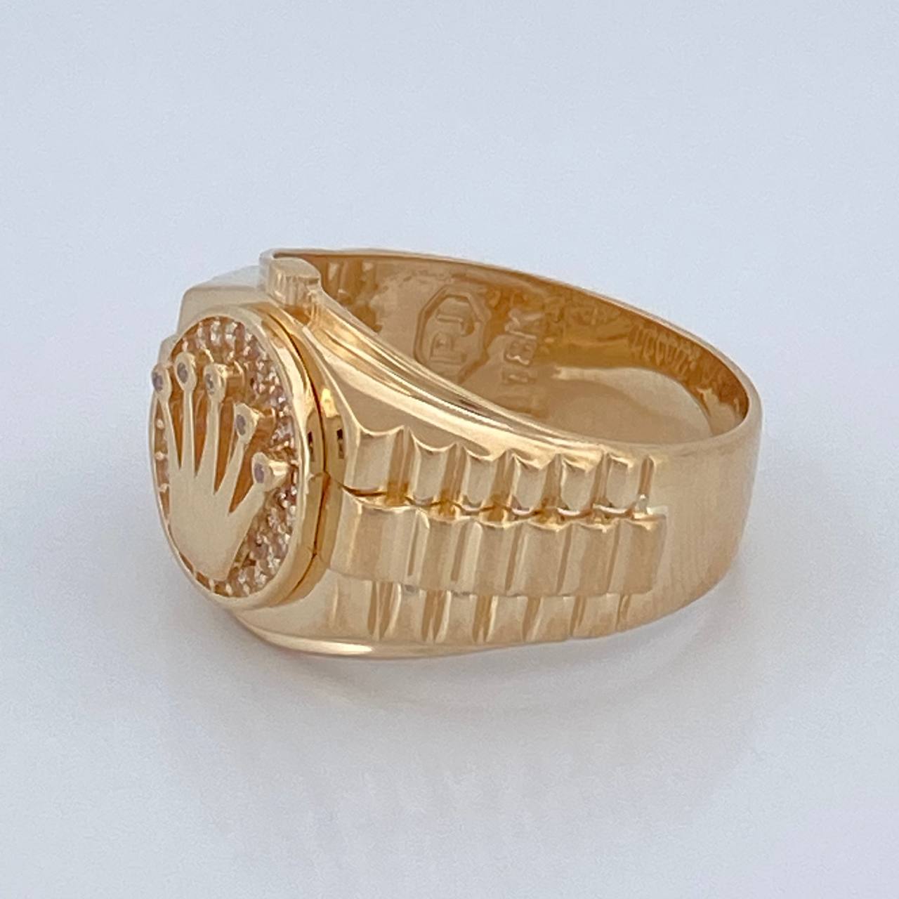 Anillo Correa Corona 7.05gr / T9 1/2 / Oro Amarillo 18K %