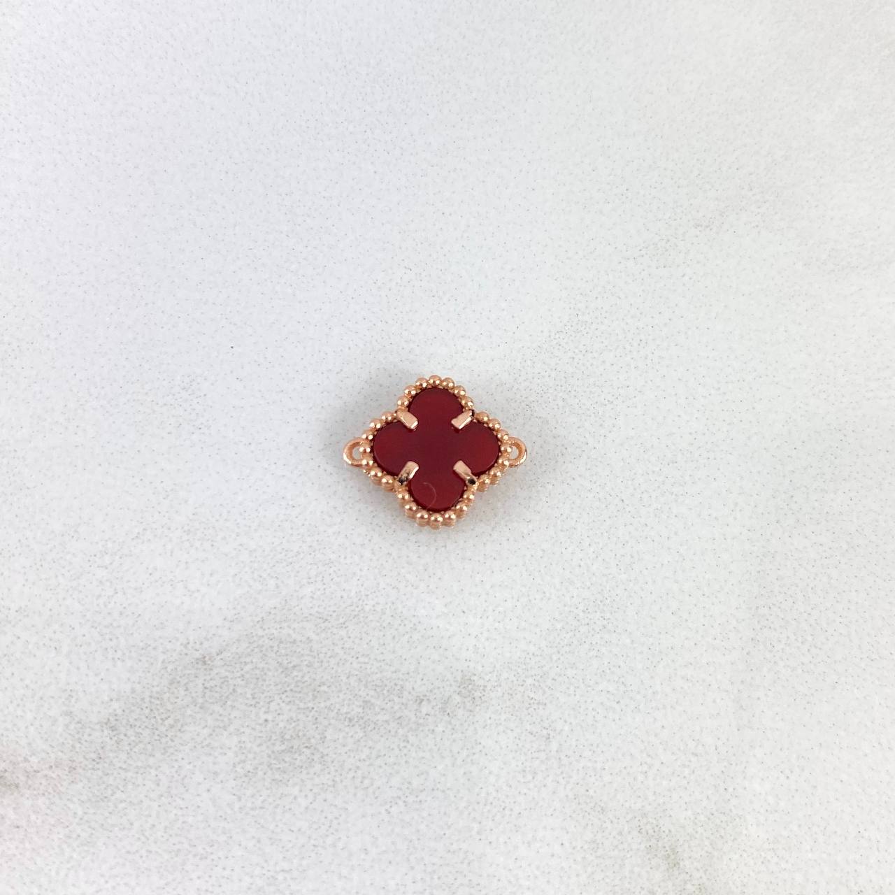Herraje Trebol VCyA 0.9gr / 1.3cm / Ámbar Rojo Oro Rosa +4 *