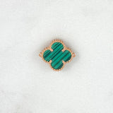 Herraje Trebol VCyA 1.4gr / 1.6cm / Malaquita Verde Oro Rosa +4 *