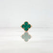 Herraje Trebol VCyA 1.4gr / 1.6cm / Malaquita Verde Oro Rosa +4 *