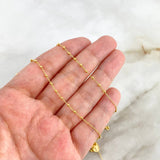 Rosario Virgen Milagrosa 2.8gr / 40cm-50cm / 2mm Bolas Lisas Oro Amarillo +4