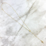 Rosario Virgen Milagrosa 2.8gr / 40cm-50cm / 2mm Bolas Lisas Oro Amarillo +4
