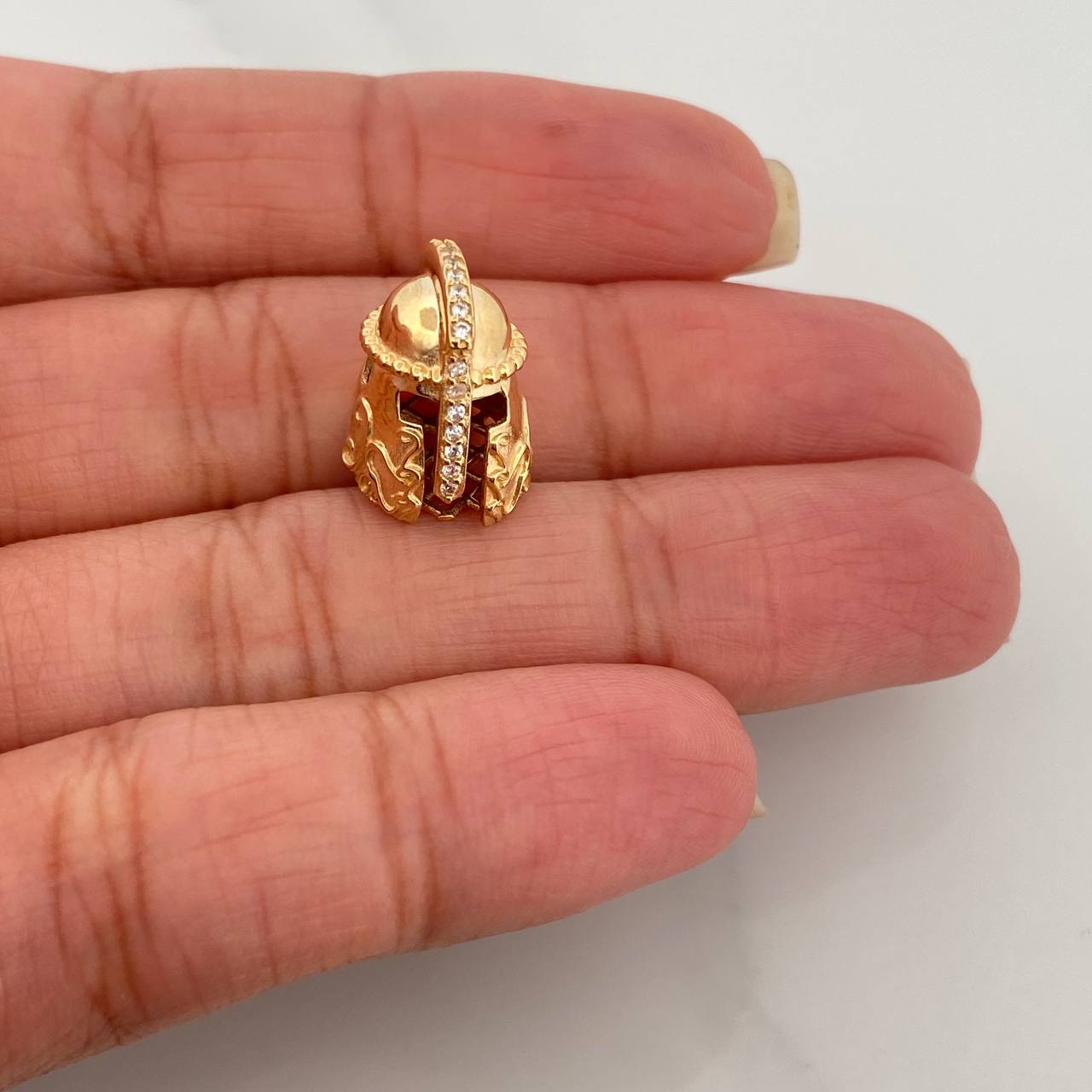 Herraje Casco Espartano 3.1gr / 1.1cm / Oro Amarillo 18K %