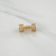 Herraje Cilindro Rustico Mancuerna 2.2gr / 1.5cm / Oro Amarillo 18K %