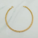 Pulso Cubano 2.9gr / 20.7cm / 3.98mm Oro Amarillo +1 18K $