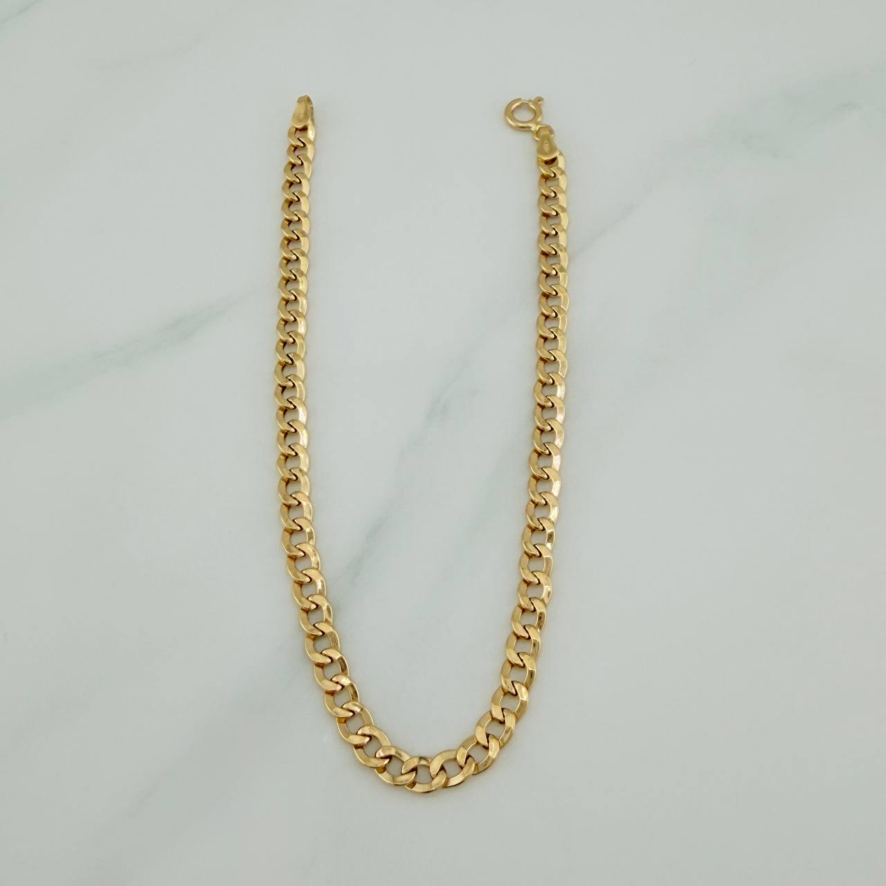 Pulso Cubano 2.9gr / 20.7cm / 3.98mm Oro Amarillo +1 18K $