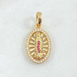 Dije Virgen de Guadalupe Ovalo Filigrana 2.35g / 2.5cm Oro Amarillo 18K
