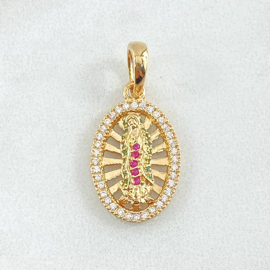 Dije Virgen de Guadalupe Ovalo Filigrana 2.3g / 2.5cm Oro Amarillo 18K