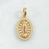 Dije Virgen de Guadalupe Ovalo Filigrana 2.35g / 2.5cm Oro Amarillo 18K