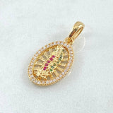 Dije Virgen de Guadalupe Ovalo Filigrana 2.35g / 2.5cm Oro Amarillo 18K