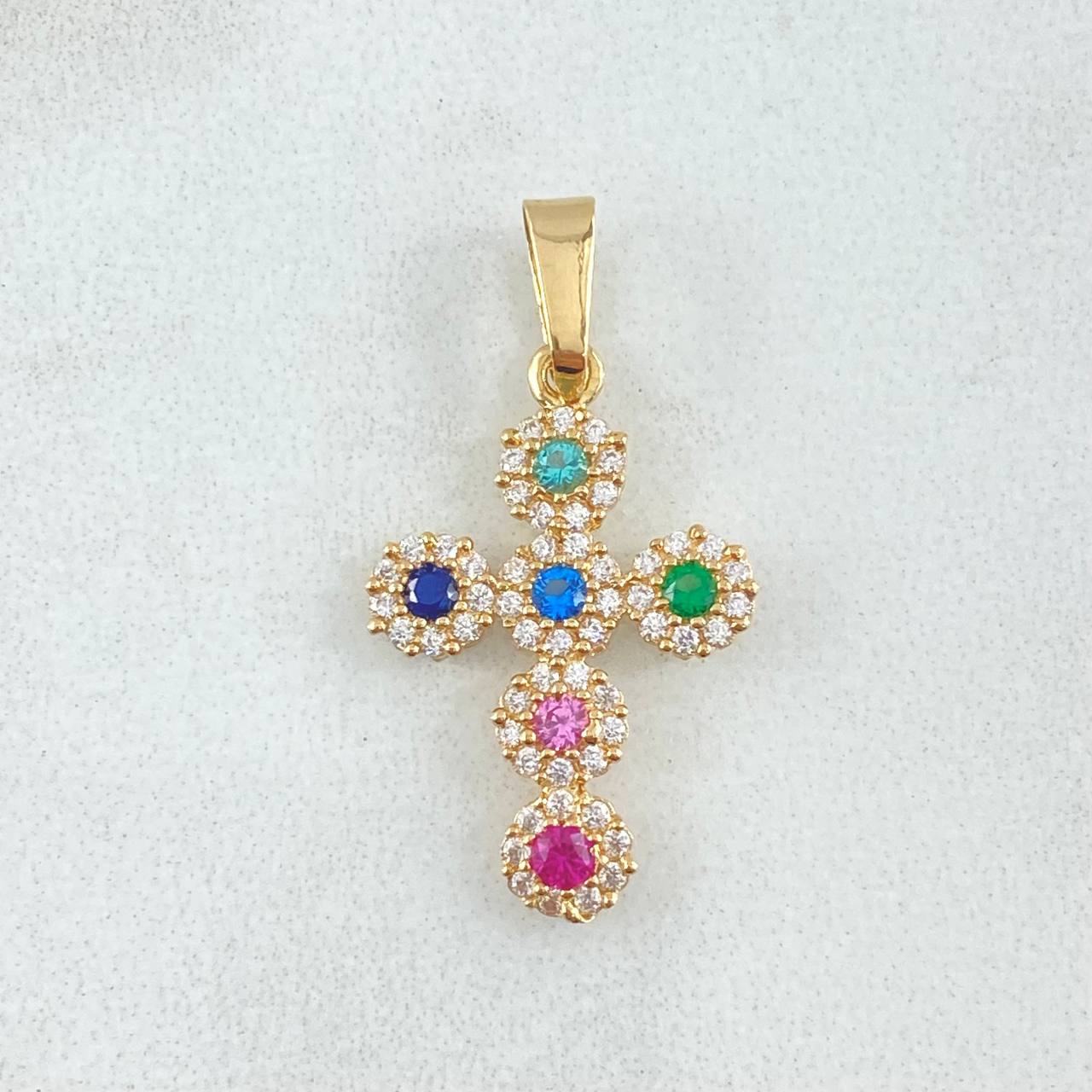 Dije Crúz Tupida 1.45gr / 2.5cm / Oro 18K *