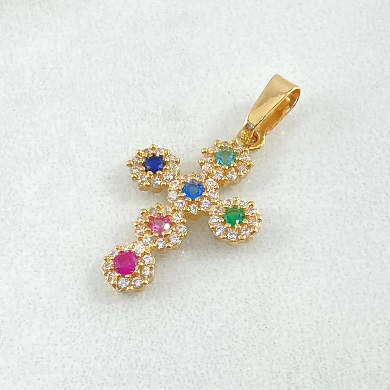 Dije Crúz Tupida 1.45gr / 2.5cm / Oro 18K *