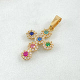 Dije Crúz Tupida 1.45gr / 2.5cm / Oro 18K *