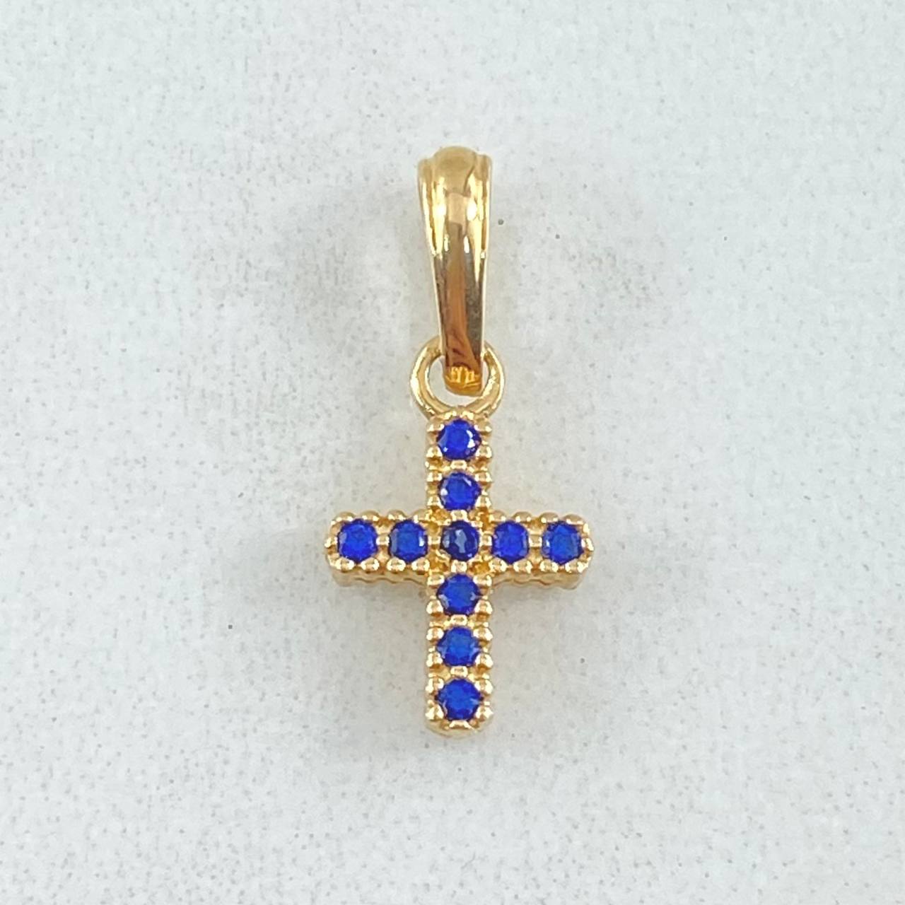 Dije Cruz Doble Faz 0.95gr / 1.9cm / Oro Amarillo 18K *