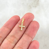 Dije Cruz Doble Faz 0.95gr / 1.9cm / Oro Amarillo 18K *