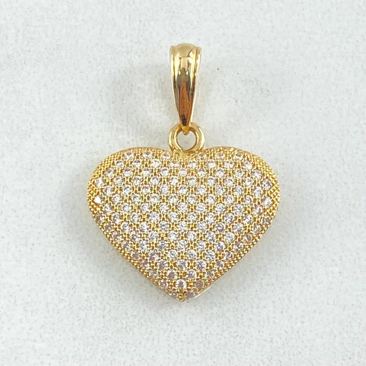 Dije Corazon Tupido 2.25gr / 2.3cm / Oro Amarillo 18K