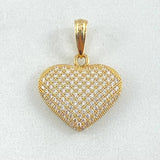 Dije Corazon Tupido 2.25gr / 2.3cm / Oro Amarillo 18K