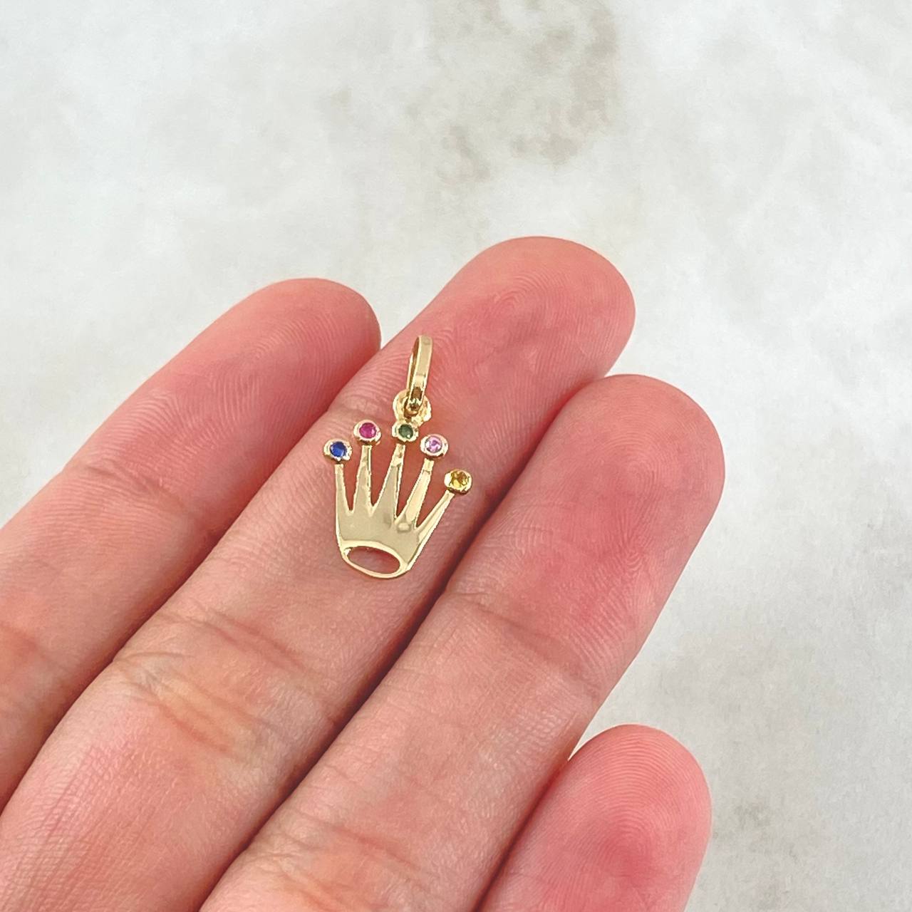 Dije Corona 0.8gr / 2cm / Oro 18K *