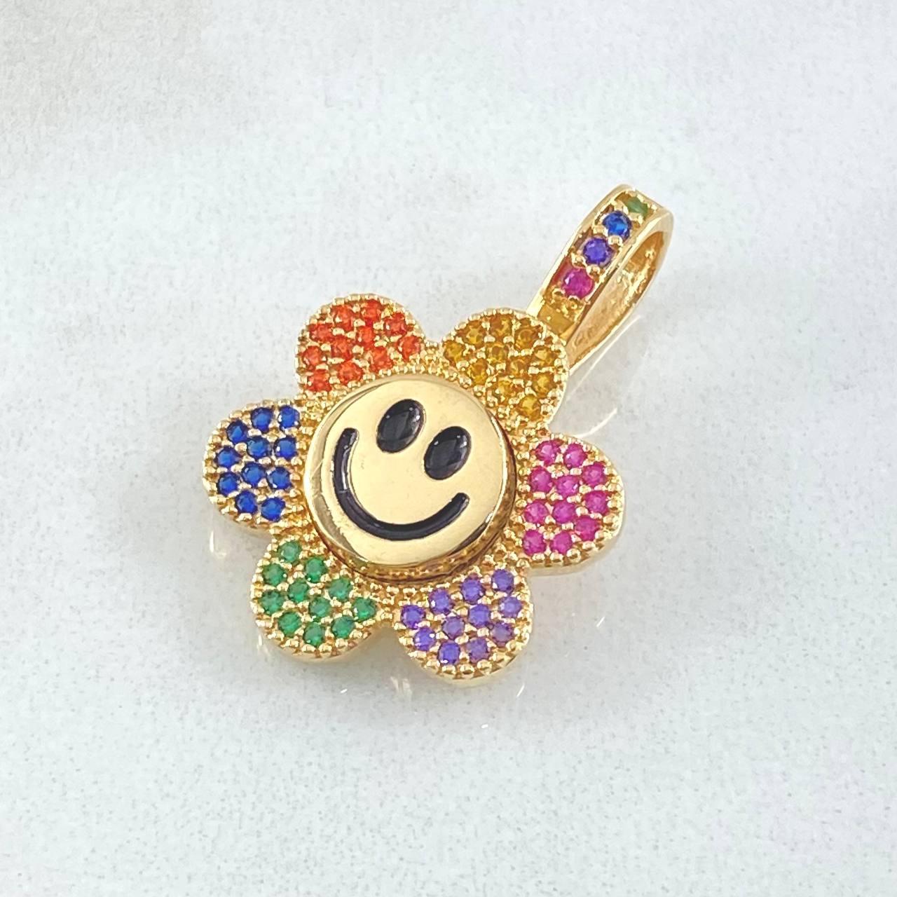 Dije Flor Animado Movil 4.45gr / 2.5cm / Oro 18K *