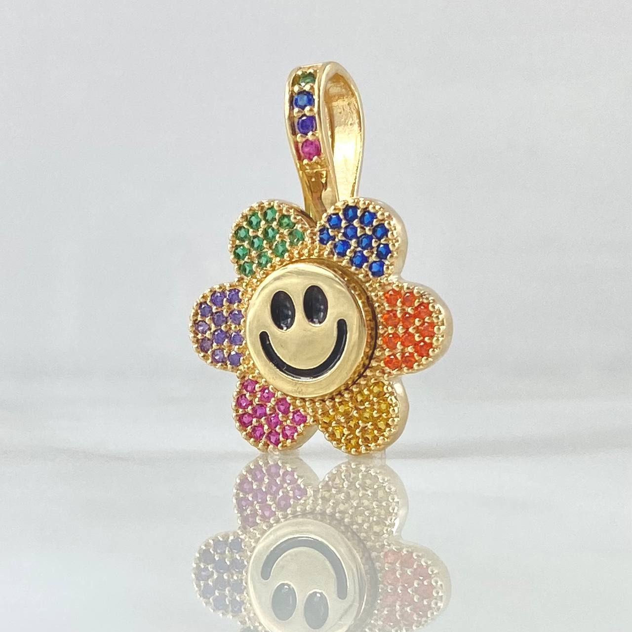Dije Flor Animado Movil 4.45gr / 2.5cm / Oro 18K *