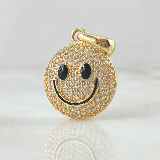 Dije Cara Feliz Tupida 3.8gr / 2.5cm / Oro 18K *