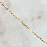 Cadena Militar 17.7gr / 60cm / 3mm Bolas Diamantadas Oro Amarillo 18K ©