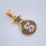 Dije Bolsa De Dinero 2.5gr / 2.9cm / Dos Oros Amarillo Blanco 18K %