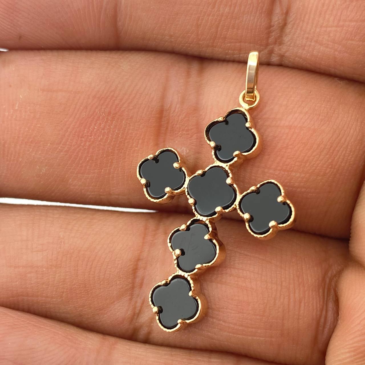 Dije Cruz Trebol 2.6gr / 3.5cm / Oro Amarillo Nac.Esp. 18K &