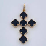 Dije Cruz Trebol 2.55gr / 3.7cm / Oro Amarillo Nac.Esp. 18K %