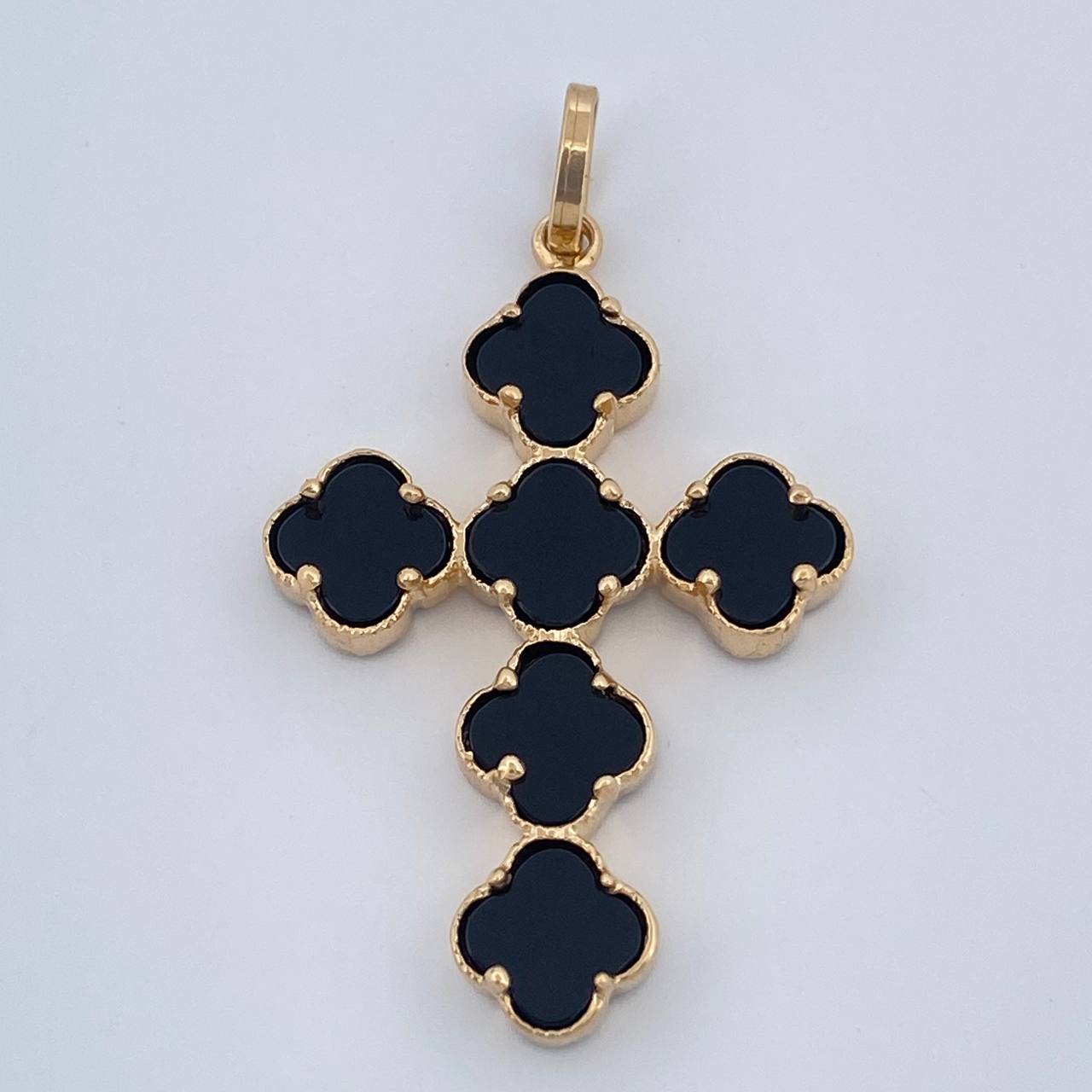 Dije Cruz Trebol 2.6gr / 3.5cm / Oro Amarillo Nac.Esp. 18K &