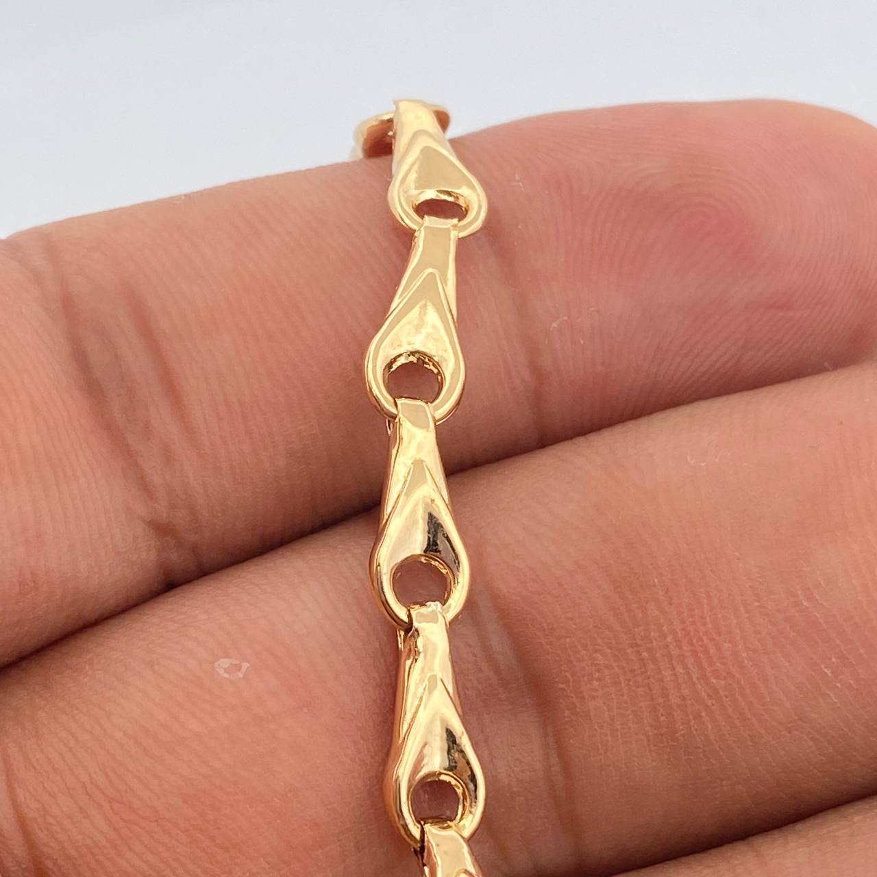 Tobillera Espiga Rustica 4.75gr / 23.3cm / 5.15mm Oro Amarillo 18K %