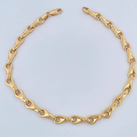 Tobillera Espiga Rustica 4.75gr / 23.3cm / 5.15mm Oro Amarillo 18K %